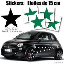 4 Stickers Etoiles 15 cm Deco