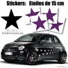 4 Stickers Etoiles 15 cm Deco