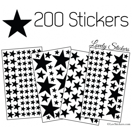 200 Stickers Etoiles - Autocollant decoration 200 Stickers Etoiles - Autocollant decoration