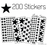 200 Stickers Etoiles - Autocollant decoration