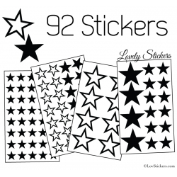 92 Stickers Etoiles Mixte - Autocollant Décoration appartement