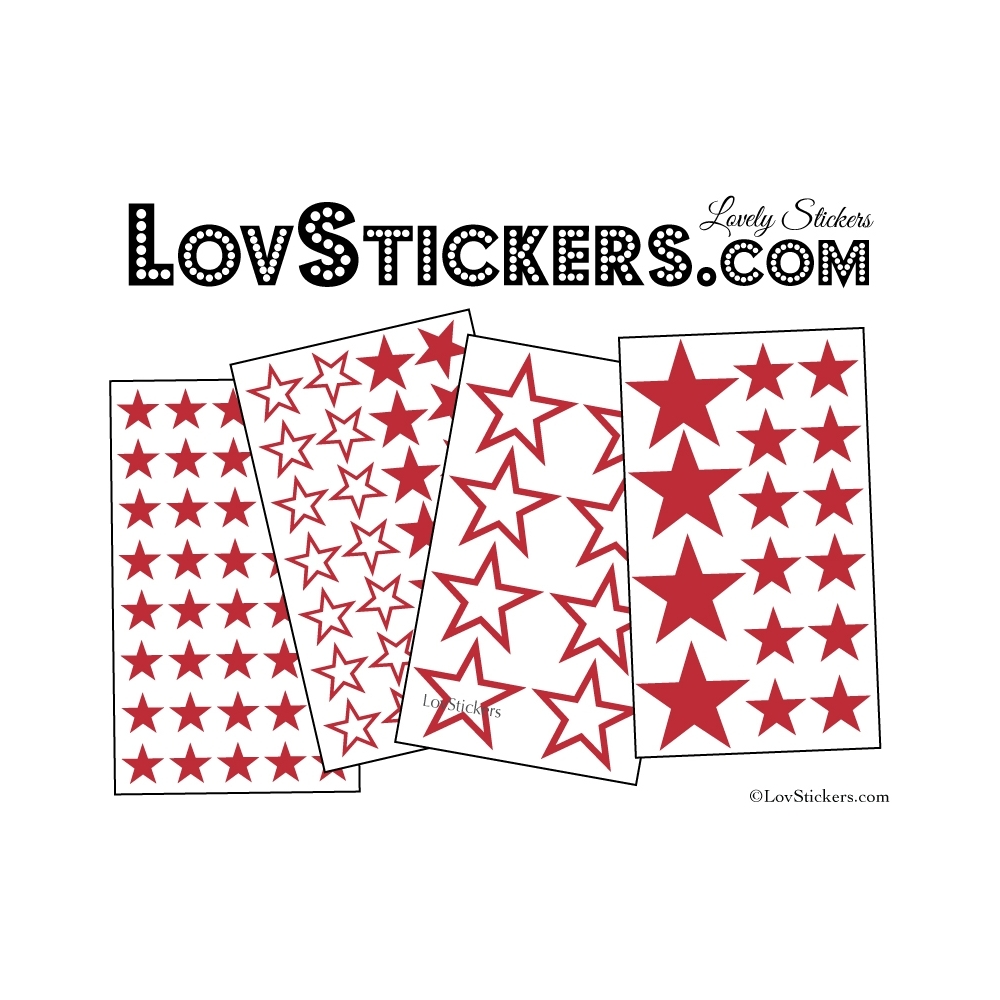 92 Stickers Etoiles Mixte - Autocollant Décoration appartement
