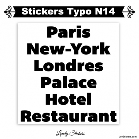 Stickers caractères adhesif - Lot de 2 - Autocollant voiture auto vitrine magasin