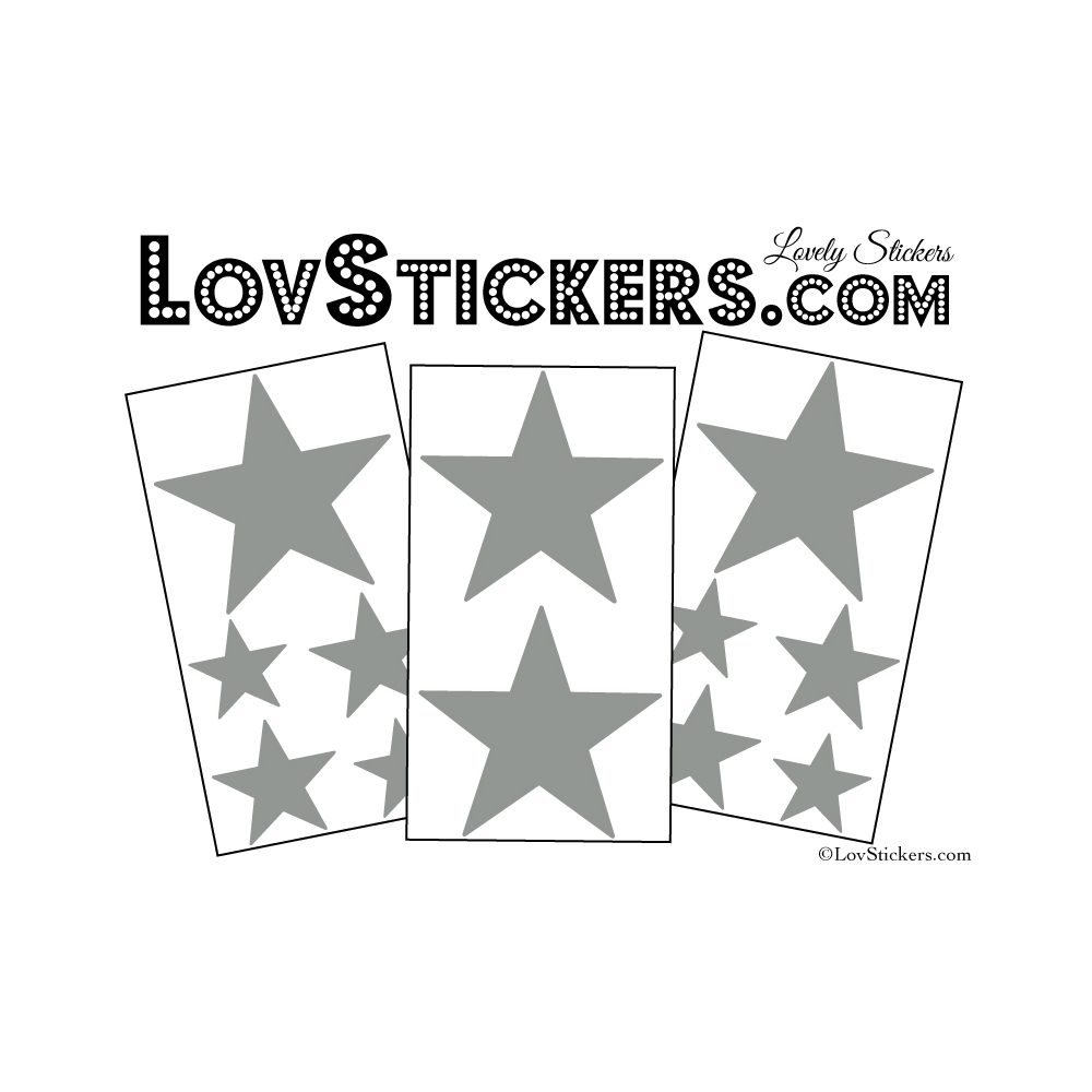 12 Etoiles - Stickers de Decoration Autocollant