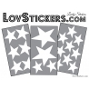 19 Stickers Etoiles Mixte - Autocollant Décoration appartement