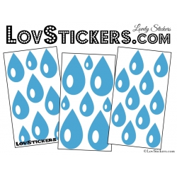 27 Gouttes d'eau Mixte Stickers - Autocollant decoration maison