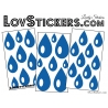 27 Gouttes d'eau Mixte Stickers - Autocollant decoration maison