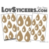 27 Gouttes d'eau Mixte Stickers - Autocollant decoration maison