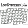 60 Stickers Papillons 3CM - Autocollant decoration