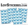 60 Stickers Papillons 3CM - Autocollant decoration