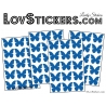 60 Stickers Papillons 3CM - Autocollant decoration