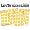 60 Stickers Papillons 3CM - Autocollant decoration