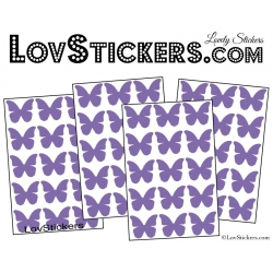 60 Stickers Papillons 3CM - Autocollant decoration