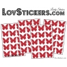 60 Stickers Papillons 3CM - Autocollant decoration