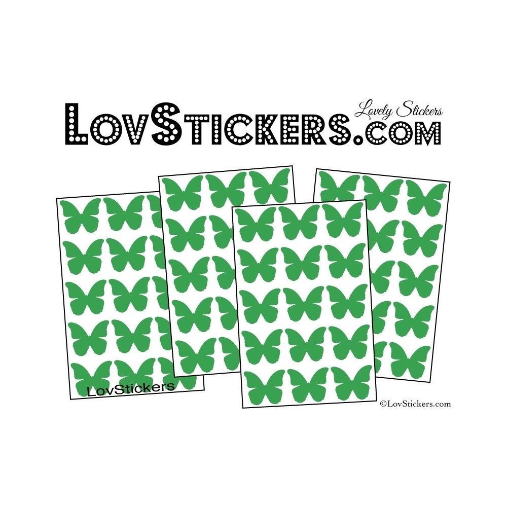 60 Stickers Papillons 3CM - Autocollant decoration