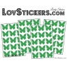 60 Stickers Papillons 3CM - Autocollant decoration