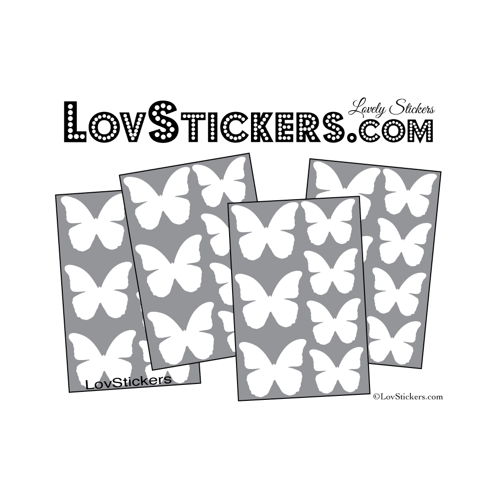 28 Stickers Papillons Mixte - Décoration modèle 1