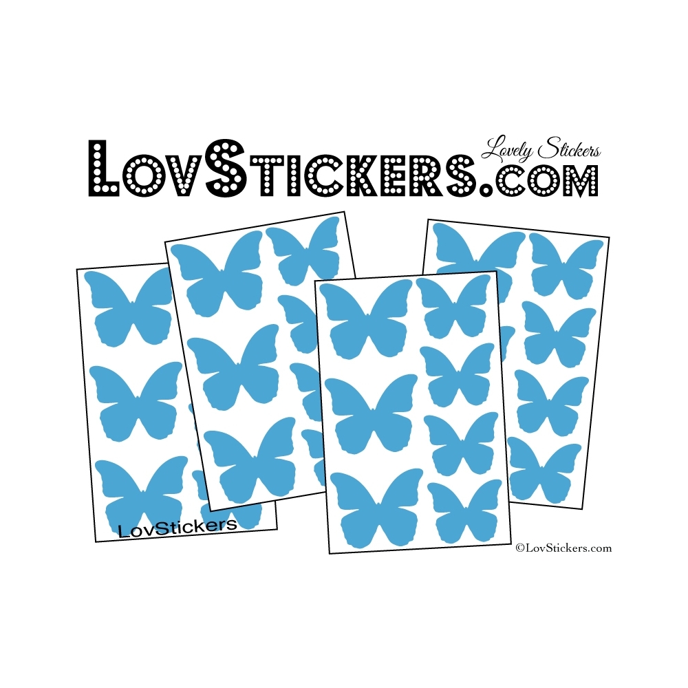 28 Stickers Papillons Mixte - Décoration modèle 1