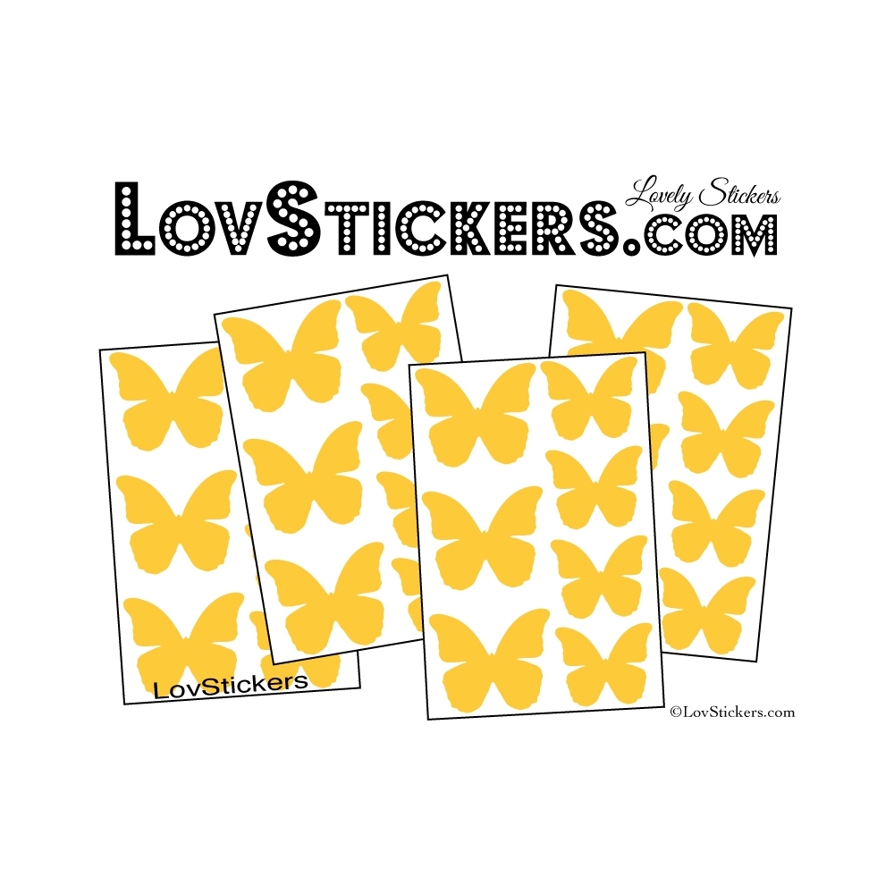 28 Stickers Papillons Mixte - Décoration modèle 1