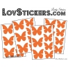 28 Stickers Papillons Mixte - Décoration modèle 1