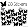 28 Stickers Papillons Mixte - Décoration modèle 1