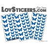 72 Stickers Papillons - Autocollant decoration Papillon Modèle No2