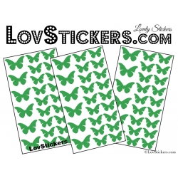 72 Stickers Papillons - Autocollant decoration Papillon Modèle No2