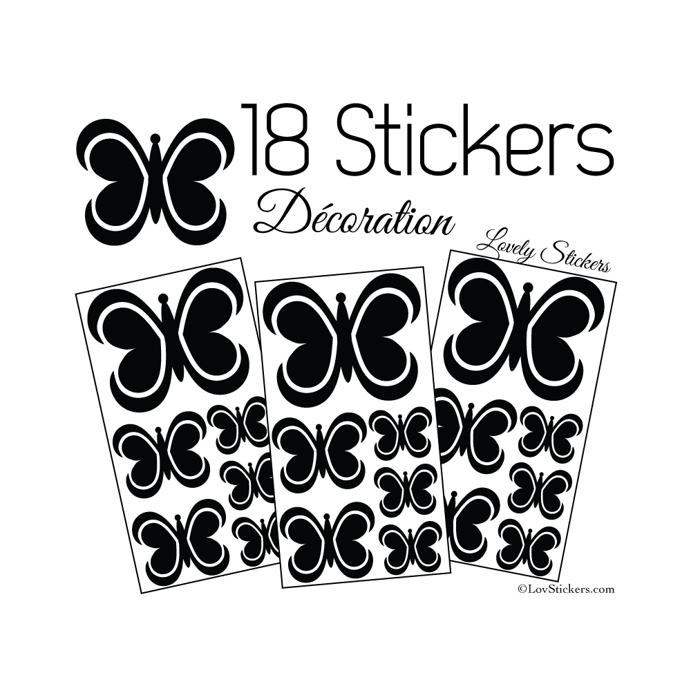 Stickers de décoration intérieur modele papillon design art Stickers de décoration intérieur modele papillon design art