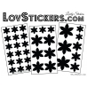 47 Stickers Fleurs 6CM à 3CM - 6 Petales - Autocollant décoration