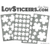 54 Fleurs Stickers - Autocollant decoration modèle fleur No2b