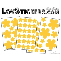 54 Fleurs Stickers - Autocollant decoration modèle fleur No2b