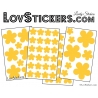 54 Fleurs Stickers - Autocollant decoration modèle fleur No2b