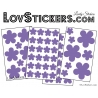 54 Fleurs Stickers - Autocollant decoration modèle fleur No2b