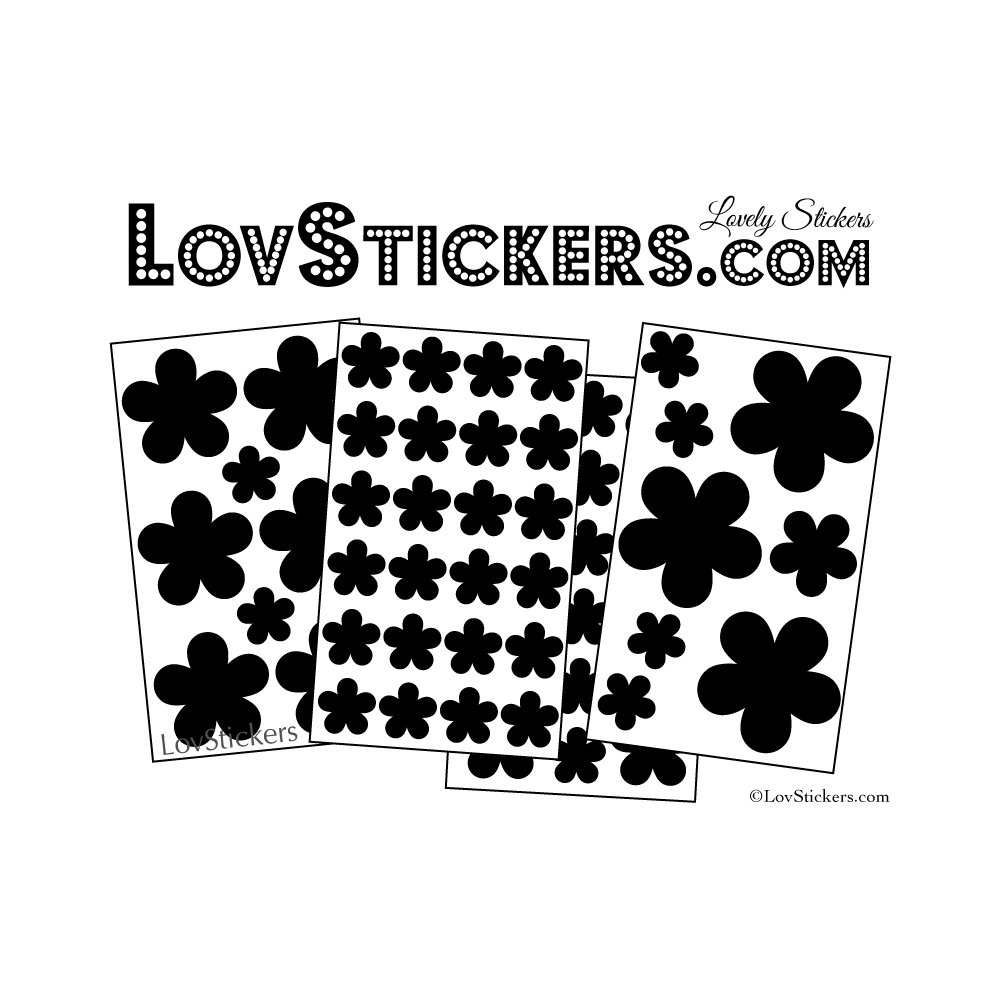 54 Fleurs Stickers - Autocollant decoration modèle fleur No2b 54 Fleurs Stickers - Autocollant decoration modèle fleur No2b
