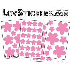 54 Fleurs Stickers - Autocollant decoration modèle fleur No2b