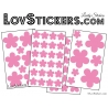 54 Fleurs Stickers - Autocollant decoration modèle fleur No2b