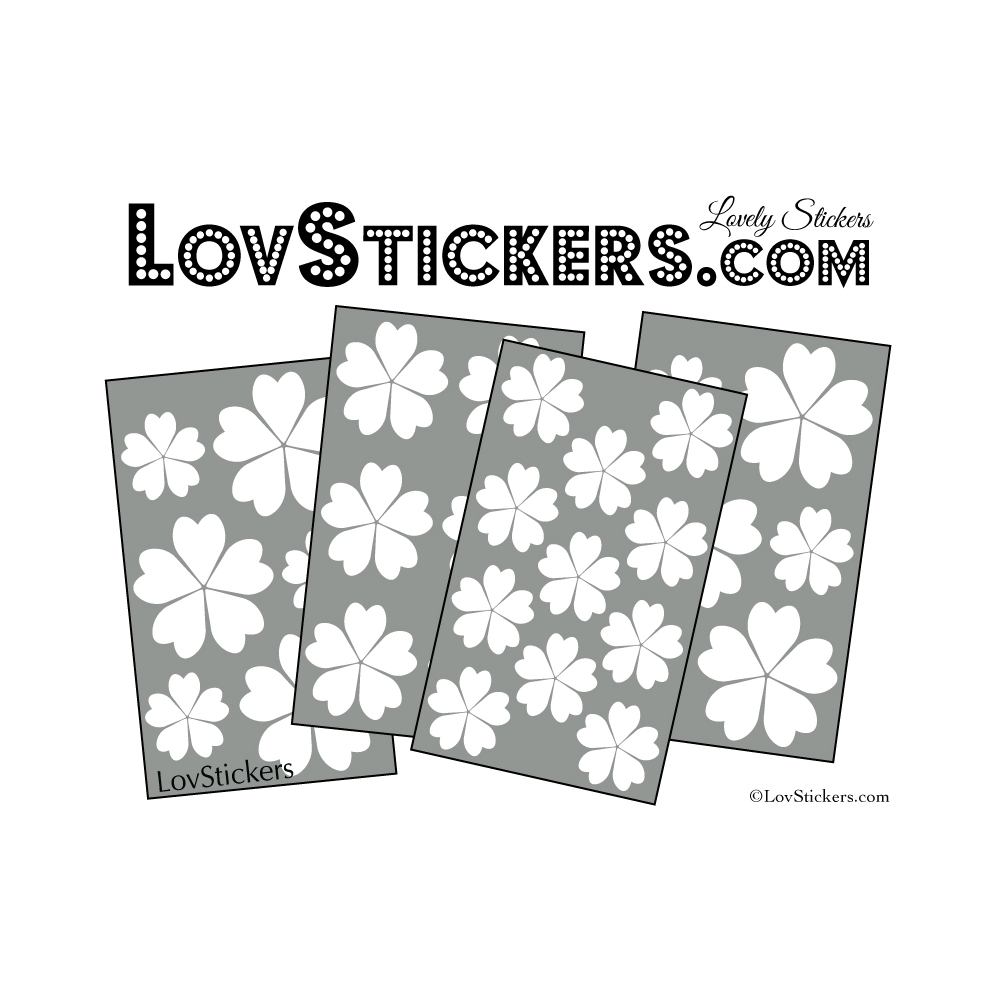 29 Stickers Fleurs 5CM 4CM 3CM - Autocollant Fleur pétale coeur