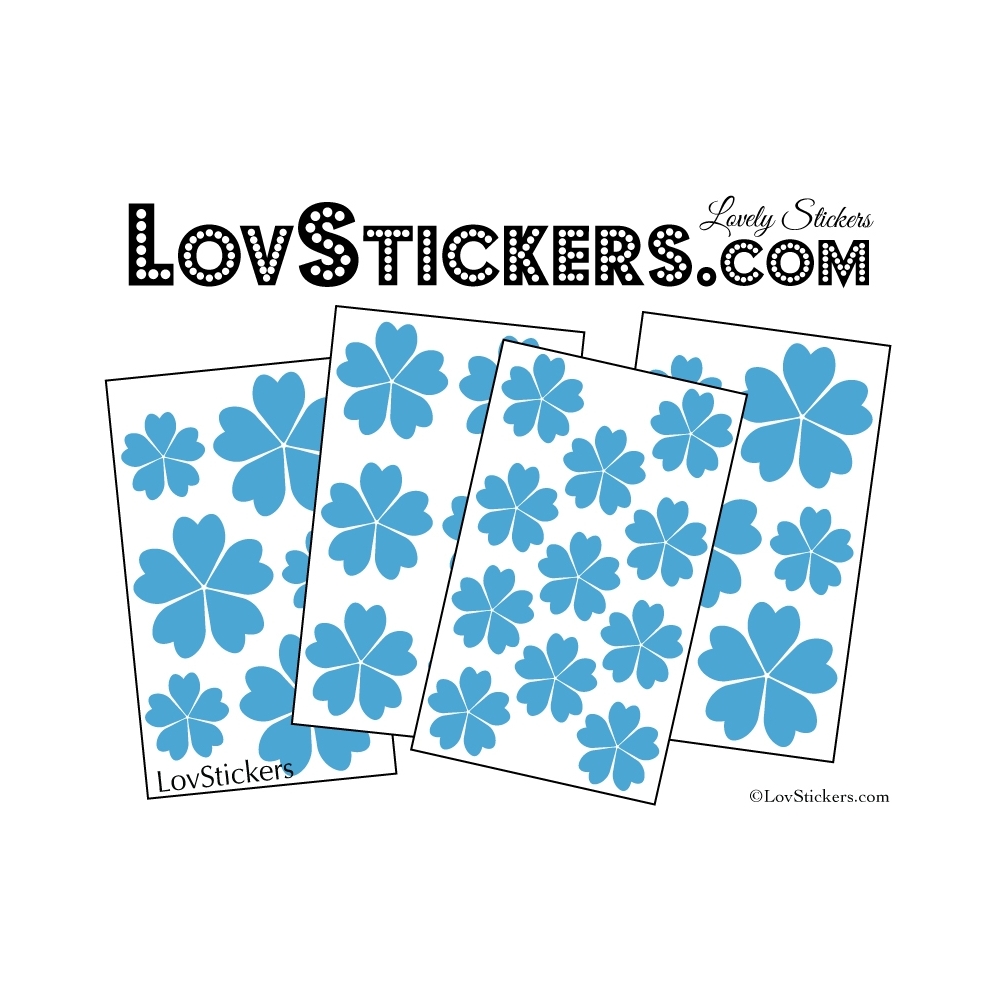 29 Stickers Fleurs 5CM 4CM 3CM - Autocollant Fleur pétale coeur