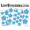 29 Stickers Fleurs 5CM 4CM 3CM - Autocollant Fleur pétale coeur