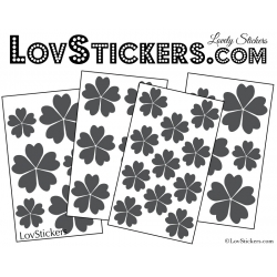 29 Stickers Fleurs 5CM 4CM 3CM - Autocollant Fleur pétale coeur