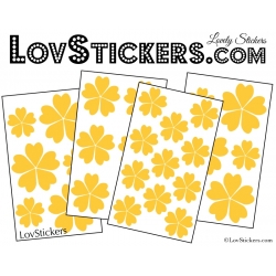 29 Stickers Fleurs 5CM 4CM 3CM - Autocollant Fleur pétale coeur