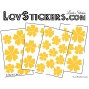 29 Stickers Fleurs 5CM 4CM 3CM - Autocollant Fleur pétale coeur