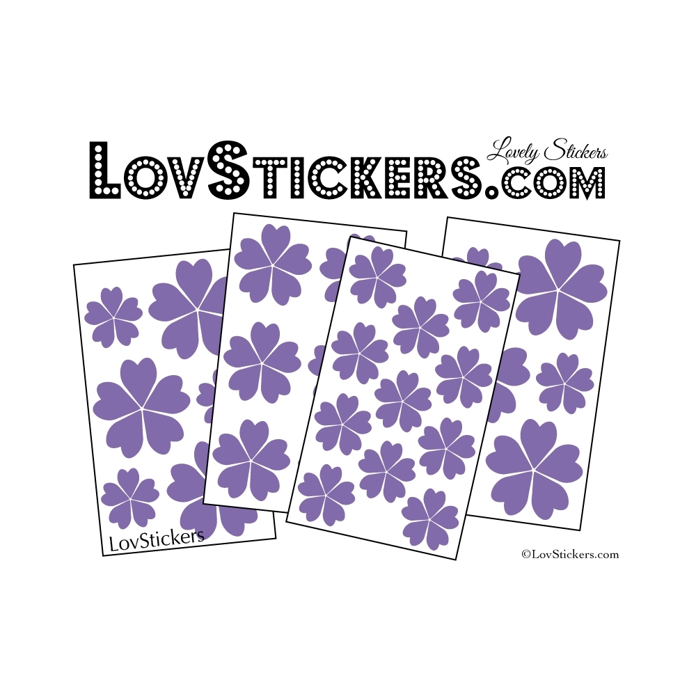 29 Stickers Fleurs 5CM 4CM 3CM - Autocollant Fleur pétale coeur