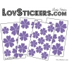29 Stickers Fleurs 5CM 4CM 3CM - Autocollant Fleur pétale coeur