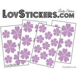 29 Stickers Fleurs 5CM 4CM 3CM - Autocollant Fleur pétale coeur