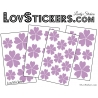 29 Stickers Fleurs 5CM 4CM 3CM - Autocollant Fleur pétale coeur