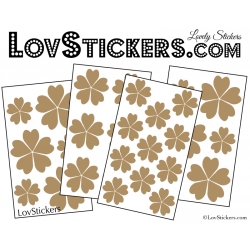 29 Stickers Fleurs 5CM 4CM 3CM - Autocollant Fleur pétale coeur