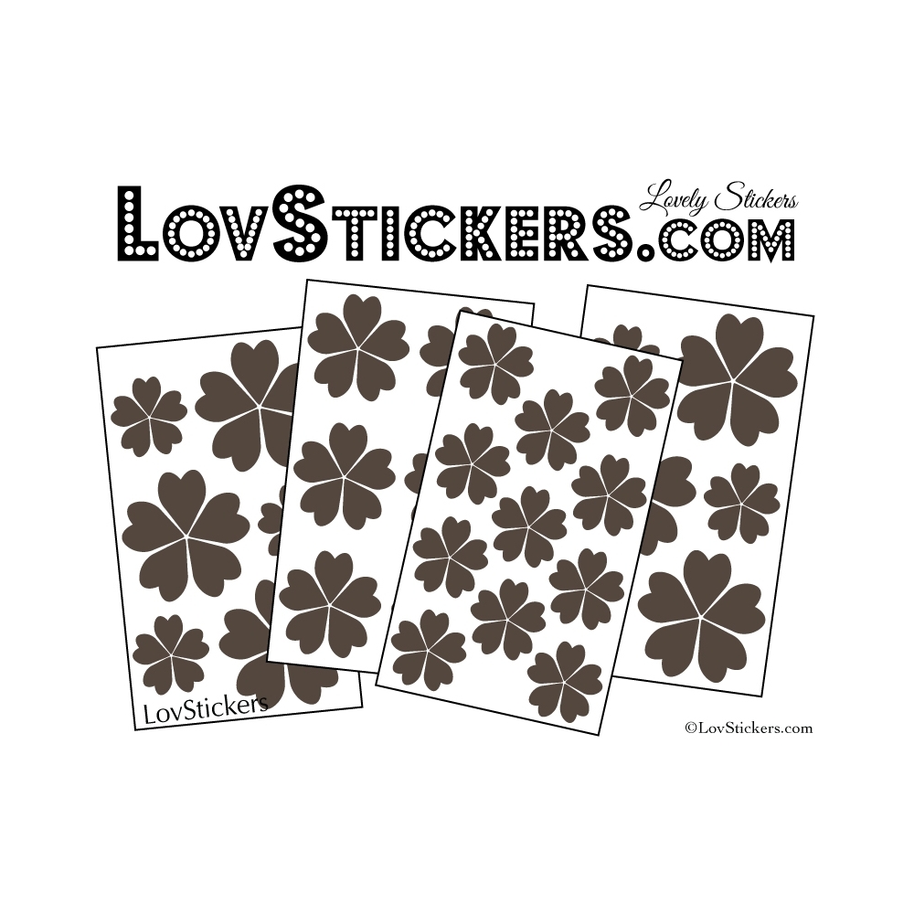 29 Stickers Fleurs 5CM 4CM 3CM - Autocollant Fleur pétale coeur