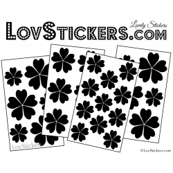 29 Stickers Fleurs 5CM 4CM 3CM - Autocollant Fleur pétale coeur