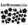 29 Stickers Fleurs 5CM 4CM 3CM - Autocollant Fleur pétale coeur